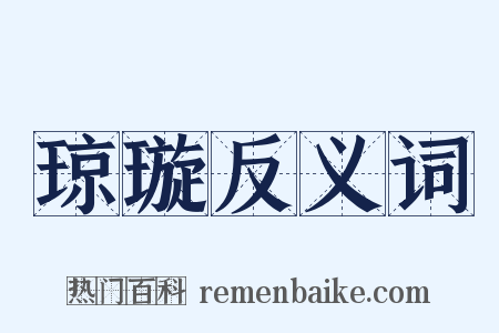 琼璇反义词是什么意思的图片